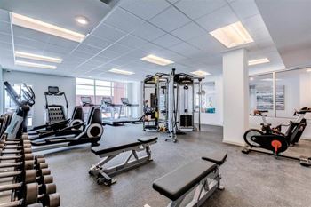 Gym with cardio equipment 
